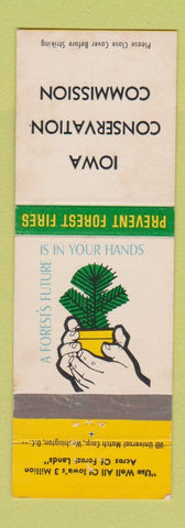 Matchbook Cover - Iowa Conservation Commission Prevent Forest Fires IA