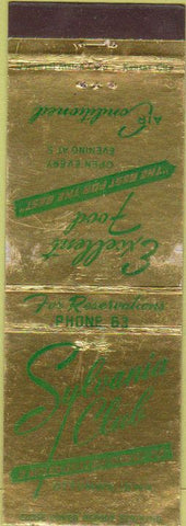 Matchbook Cover - Sylvania Club Ottumwa IA
