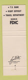 Matchbook Cover - Boone County State Bank Lebanon IN Daniel