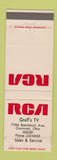 Matchbook Cover - RCA Graff's TV Cincinnati OH WEAR