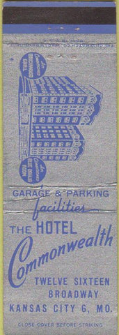 Matchbook Cover - Hotel Commonwealth Kansas City MO