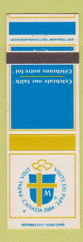Matchbook Cover - Papal Visit Canada 1984 Catholic Religious WEAR