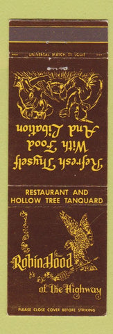 Matchbook Cover - Robin Hood Restaurant Pevely MO