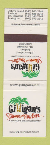 Matchbook Cover - Gilligan's Steamer and Raw Bar Lexington Ladson SC