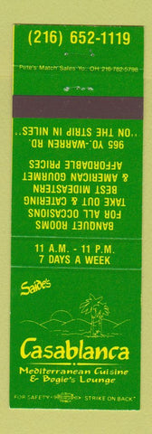 Matchbook Cover - Saide's Casablanca Restaurant Niles OH