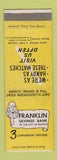 Matchbook Cover - Franklin Savings Bank Boston MA