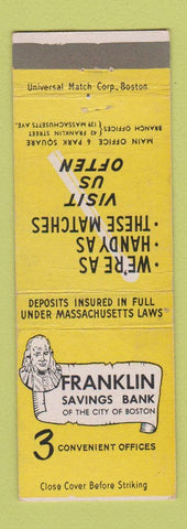Matchbook Cover - Franklin Savings Bank Boston MA