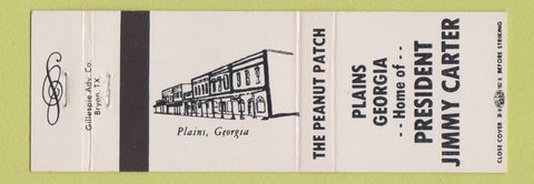 Matchbook Cover - Plains GA President Jimmy Carter