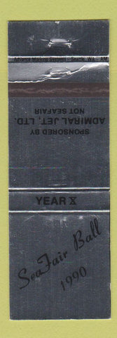 Matchbook Cover - Sea Fair Ball 1990 Admiral Jet