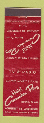 Matchbook Cover - Hotel Commodore Perry Austin TX