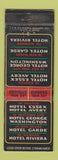 Matchbook Cover - Hotels Boston MA New Haven CT New York City Newark NJ WEAR