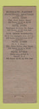 Matchbook Cover - Hotels Boston MA New Haven CT New York City Newark NJ WEAR