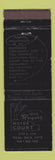 Matchbook Cover - Will Rogers Motor Court Tulsa OK motel