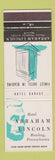 Matchbook Cover - Hotel Abraham Lincoln Reading PA
