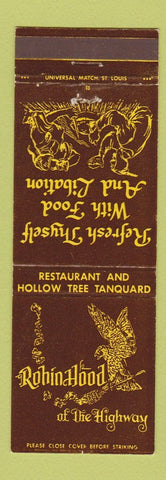 Matchbook Cover - Robin Hood Restaurant Pevely MO