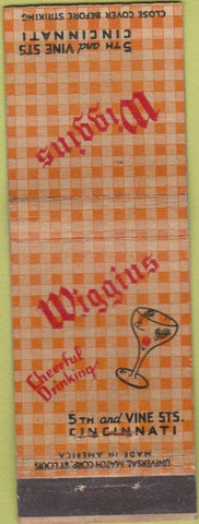 Matchbook Cover - Wiggins Cincinnati OH WORN