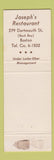 Matchbook Cover - Locke Ober Cafe Boston MA