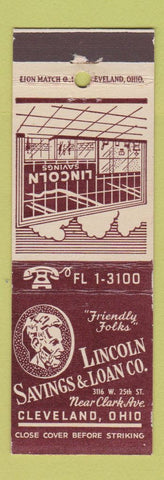 Matchbook Cover - Lincoln Savings and Loan Cleveland OH Abraham