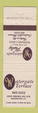 Matchbook Cover - Watergate Terrace Pastry Washington DC
