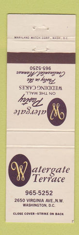 Matchbook Cover - Watergate Terrace Pastry Washington DC