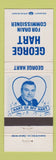Matchbook Cover - George Hart Drain Commissioner Election Music