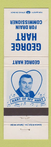 Matchbook Cover - George Hart Drain Commissioner Election Music