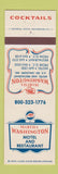 Matchbook Cover - Martha Washington Motel Restaurant Walfdorf MD