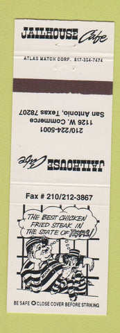 Matchbook Cover - Jailhouse Cafe San Antonio TX Laurel and Hardy