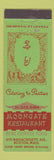 Matchbook Cover - Moongate Restaurant Boston MA
