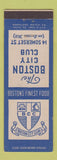 Matchbook Cover - Boston City Club MA