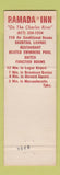 Matchbook Cover - Ramada Inn Boston MA