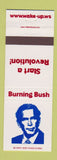 Matchbook Cover - Burning Bush Anti George Bush President