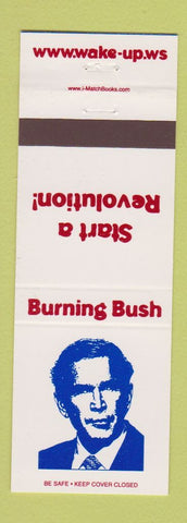 Matchbook Cover - Burning Bush Anti George Bush President