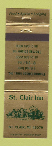 Matchbook Cover - St Clair Inn MI