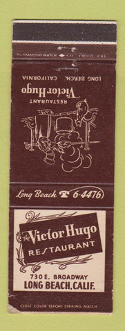 Matchbook Cover - Victor Hugo Restaurant Long Beach CA WORN