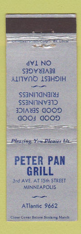 Matchbook Cover - Peter Pan Grill Minneapolis MN