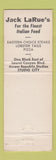 Matchbook Cover - Jack La Rue Studio City CA GOLD WEAR