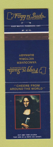 Matchbook Cover - Fogg n Suds Restaurants Vancouver Victoria Burnaby BC