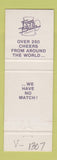 Matchbook Cover - Fogg n Suds Restaurants Vancouver Victoria Burnaby BC