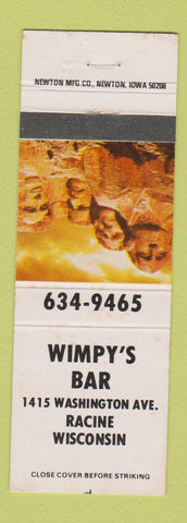 Matchbook Cover - Wimpy's Bar Racine WI