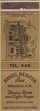Matchbook Cover - Daniel Webster Inn Franklin NH