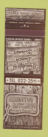 Matchbook Cover - Kountry Kitchen Kauai Hawaii