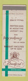 Matchbook Cover - Bradford Hotel Boston MA