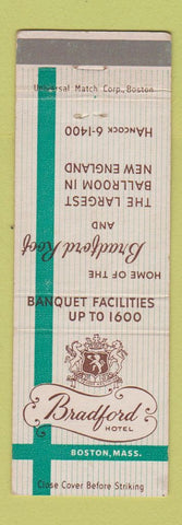 Matchbook Cover - Bradford Hotel Boston MA