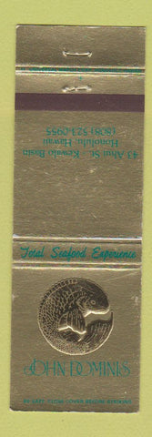 Matchbook Cover - John Dominis Seafood Honolulu Hawaii