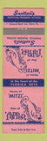 Matchbook Cover - Santini's Dolphin Training Mitzi Flipper TV Marathon FL