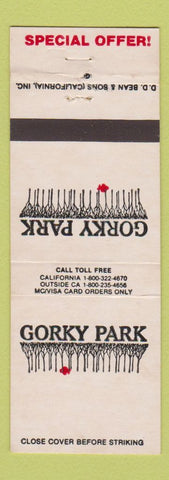 Matchbook Cover - Gorky Park Movie Offer DD Bean T Shirt