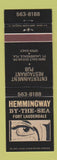 Matchbook Cover - Hemmingway by the Sea Fort Lauderdale FL