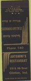 Matchbook Cover - Antonini's Restaurant Clinton IN