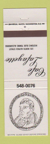 Matchbook Cover - Cafe Lafayette Alexandria VA
